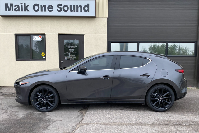 2020 Mazda3 Hatch with professional window tint in North Bay